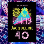 Invitation Editable Retro 80s Party Neon rose 40e anniversair<br><div class="desc">👉 Invitation vos amis à votre fête du 40e anniversaire avec cette magnifique soirée rétro 80s thème neon rose invitation! - Cliquez simplement pour personnaliser ce design 🔥 Mes promesses - Ce design est unique - Il est conçu avec vous en tête 🙏 Merci pour soutenir ma petite entreprise -...</div>