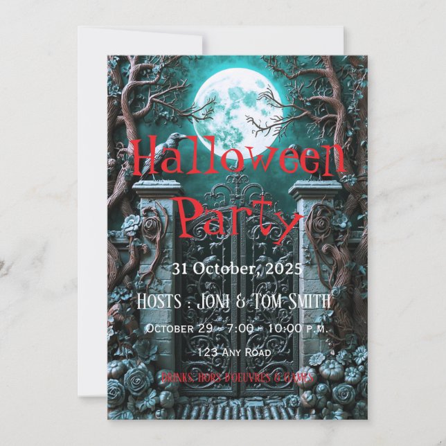 Invitation Editable Spooky Template (Devant)