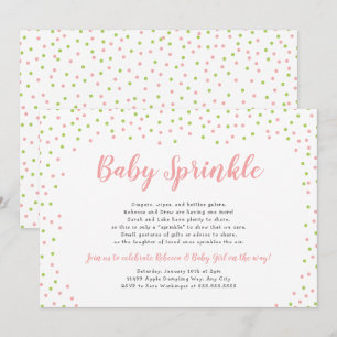 Invitation Éditer Confetti Couleur Bébé Sprinkel