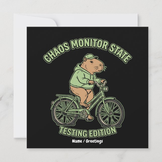 Invitation Édition de test de l'état du moniteur de chaos de  (Devant)