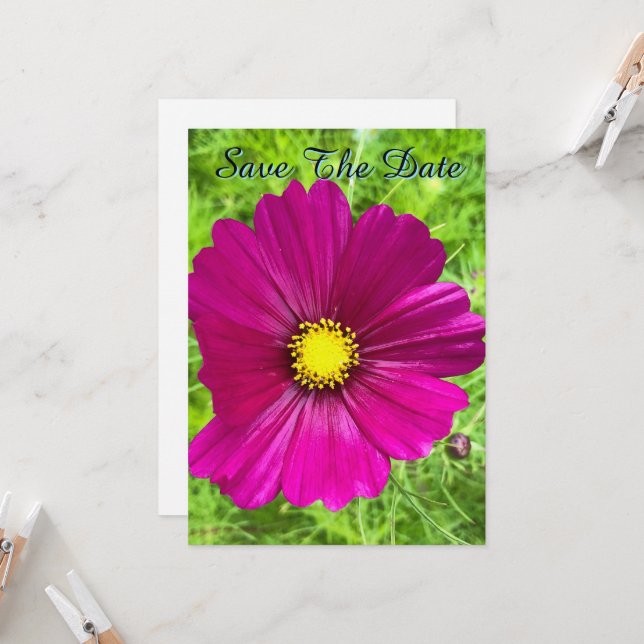 Invitation Édition Esprit : Cosmos Save The Date (Devant/Arrière en situation)