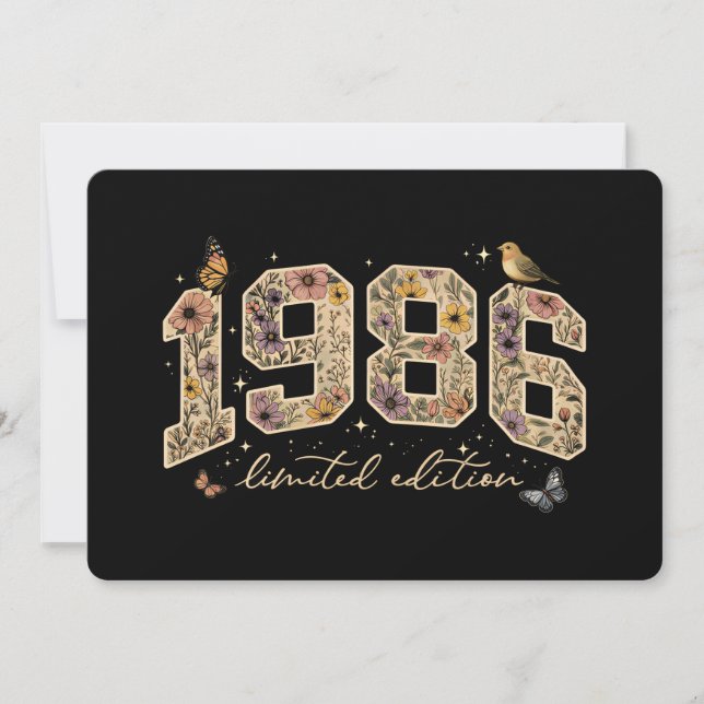 Invitation Édition limitée 40e anniversaire floral 1986 (Devant)