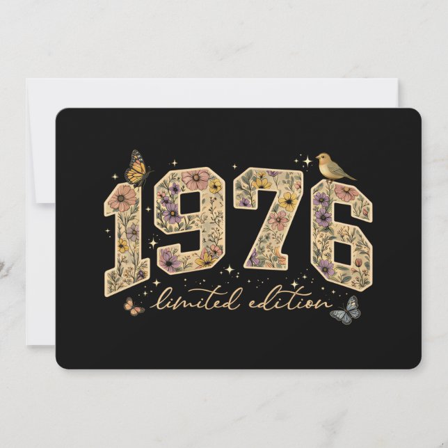 Invitation Édition limitée 50e anniversaire floral 1976 (Devant)