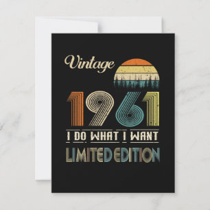 Invitation Édition limitée de novembre 1961 vintage ce que je