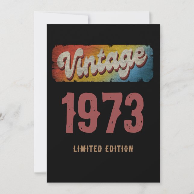 INVITATION ÉDITION LIMITÉE VINTAGE 1973 PERSONNALISÉE (Devant)
