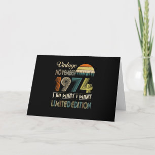 Invitation Édition limitée Vintage novembre 1974 Ce que je ve