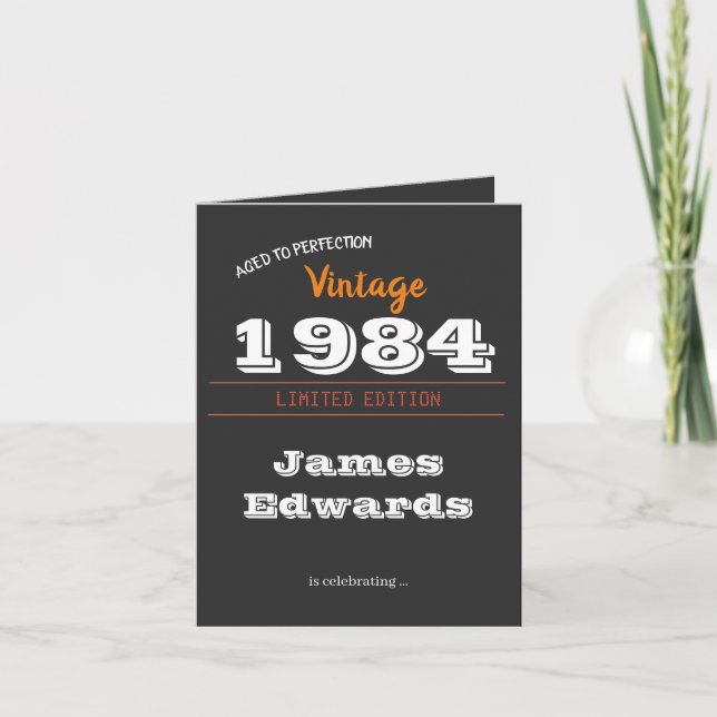Invitation Édition Limitée Vintage Personnalisée 1984 (Devant)