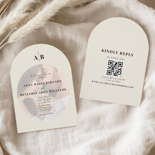 Invitation Éditorial Mariage Photo Ivory