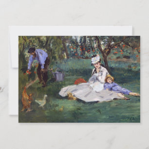 Invitation Edouard Manet - La famille Monet dans son jardin