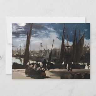Invitation Edouard Manet - Le Port de Boulogne au clair de lu