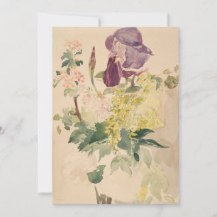 Invitation Edouard Manet - pièce de fleurs avec Iris, Laburnu