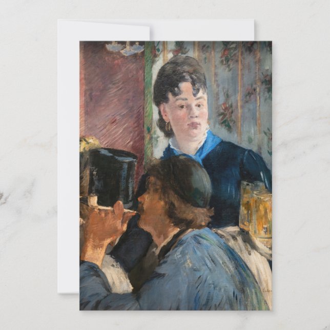 Invitation Edouard Manet - Serveuse de bock (Devant)