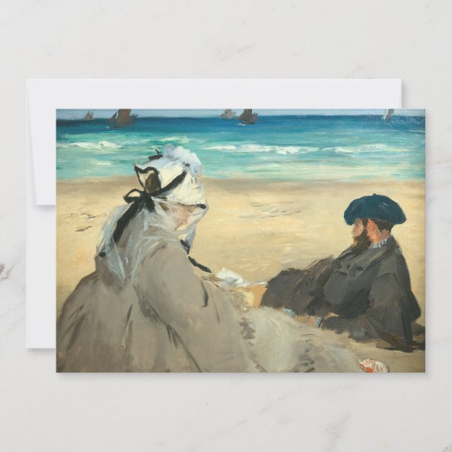 Invitation Edouard Manet - Sur la plage (Devant)