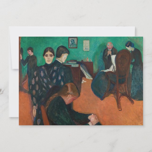 Invitation Edvard Munch - Mort dans la salle de repos v1 (Devant)