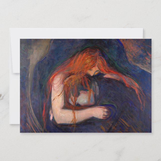 Invitation Edvard Munch - Vampire / Amour et douleur (Devant)
