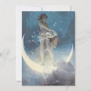 Invitation Edwin Blashfield Étoiles Scatting Art Nouveau