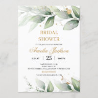 Eeucalyptus verdoyant et or étincelle nuptiale