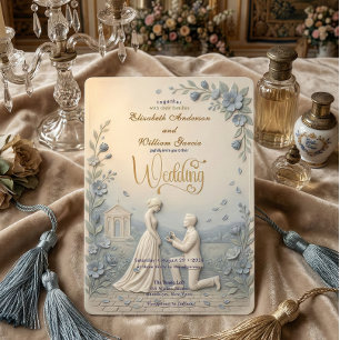 Invitation Effet Élégant Vintage Mariage