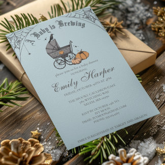 Invitation Éffrayant Baby est en train de brasser Baby shower