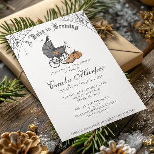 Invitation Éffrayant Baby est en train de brasser Baby shower