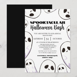 Invitation éffrayant Boo Maison hantée Fête de bash Halloween