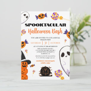 Invitation éffrayant Boo Maison hantée Fête de bash Halloween