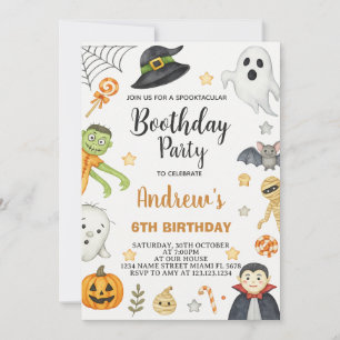 Invitation Éffrayant Cute Kids Halloween Anniversaire Invitat