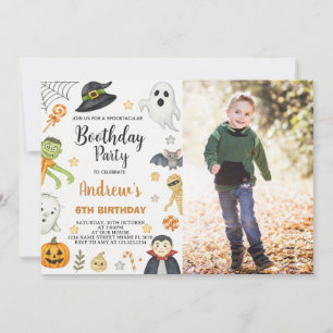 Invitation Éffrayant Cute Kids Halloween Anniversaire Invitat