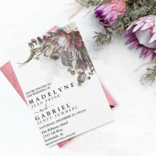 Invitation Éffrayant Floral Halloween Goth Automne Mariage