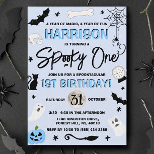 Invitation ÉFFRAYANT ! Garçons Halloween 1er anniversaire