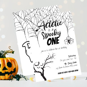 Invitation Éffrayant Halloween 1er anniversaire Invitatio