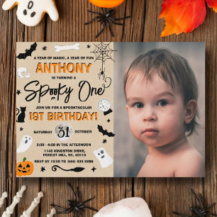 Invitation ÉFFRAYANT ! Halloween 1er Anniversaire Photo