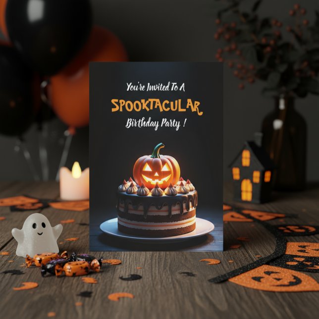 Invitation Éffrayant Halloween Citrouille conception de gâtea (Créateur téléchargé)