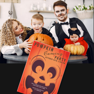 Invitation Éffrayant Halloween Citrouille Concours de caravan