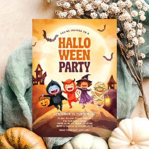 Invitation Éffrayant Halloween fête d'anniversaire enfants