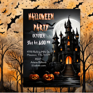 Invitation Éffrayant Haunted House Halloween Parti