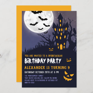 Invitation Éffrayant Haunted House Halloween Parti Anniversai