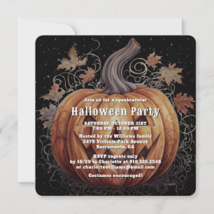 Invitation Éffrayant Jack O’Lantern Halloween Party