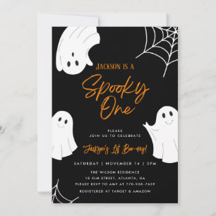 Invitation éffrayant One Ghost 1st Birthday