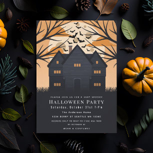 Invitation Éffrayant Salem Witch House Halloween Party