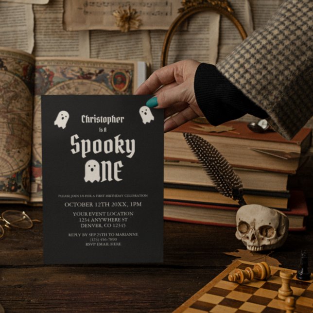 Invitation Éffrayant un 1er anniversaire (Créateur téléchargé)