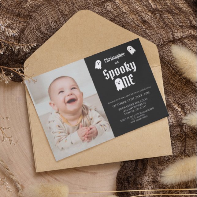 Invitation Éffrayant un 1er anniversaire (Créateur téléchargé)