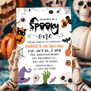 Invitation Éffrayant Un Halloween 1er Anniversaire