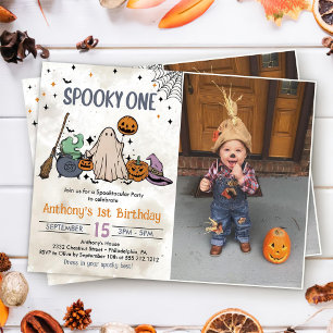 Invitation Éffrayant Un Halloween 1er Anniversaire Photo