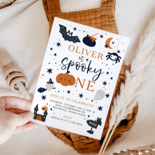 Invitation Éffrayant Un Halloween Citrouille 1er anniversaire