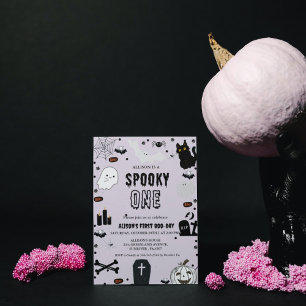 Invitation Éffrayant Un Halloween fille premier anniversaire