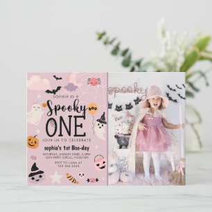 Invitation Éffrayant Un halloween photo de fête d'anniversair