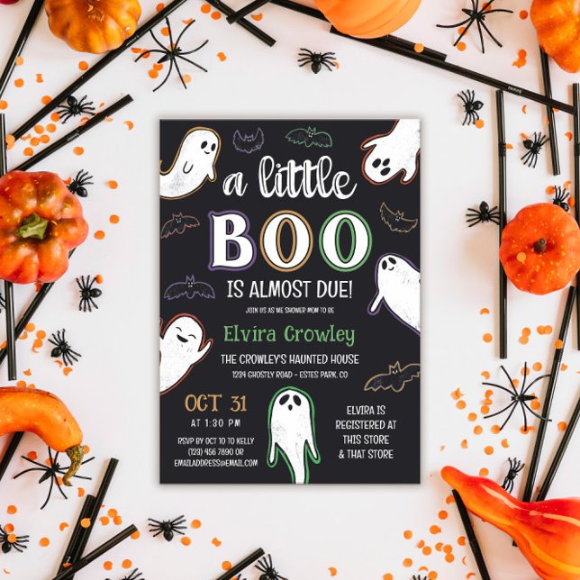 Invitation Éffrayant Un Petit Baby shower Boo Halloween (Créateur téléchargé)