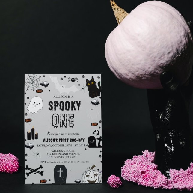 Invitation Éffrayant Une fête d'anniversaire d'Halloween (Créateur téléchargé)