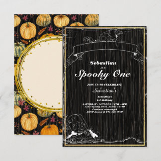 Invitation Éffrayant Une Mignonne Halloween Ghost 1ère fête d
